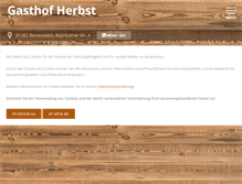 Tablet Screenshot of gasthof-herbst.de